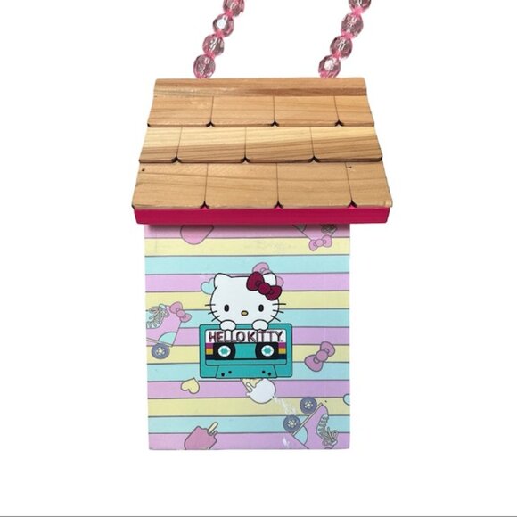 Hello Kitty Wooden Birdhouse - Viral Tiktok - 9-1/4" Tall - Picture 11 of 12